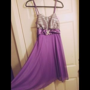 Silver and Purple Party Dress